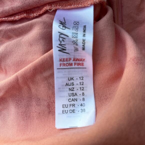 Nasty Gal Tie Dye Print Wide-leg Relaxed Pants in Pink , US 8 - Picture 4 of 12